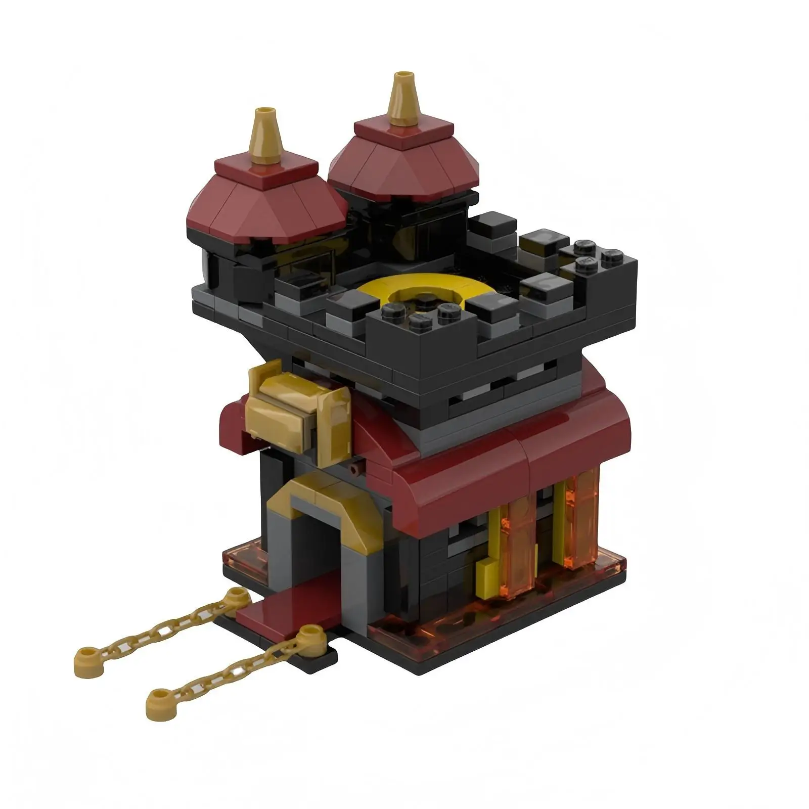 Hot Game Architectural Defensive Tower Building Block MOC Royal Battle Tribal Base House Model DIY Children's Assembly Toys Gift