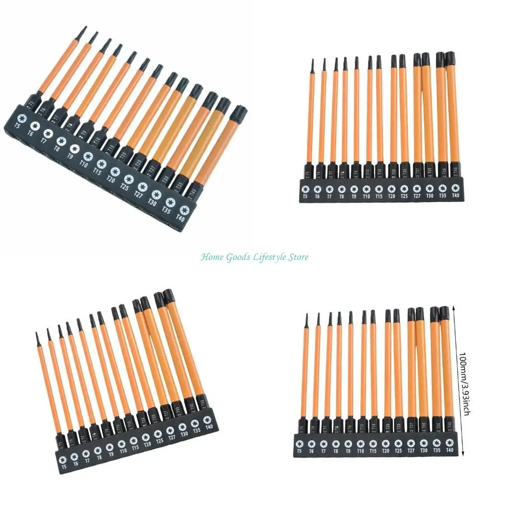 

E74E 13Pcs Allen Wrenches Drill Bit Set Allen Screwdriver Bit Screwdriver