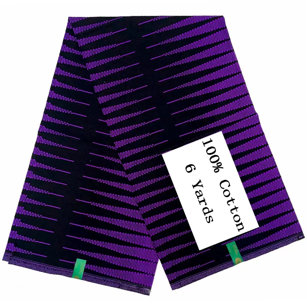 

2025 новейшая восковая ткань Анкара, гарантированная настоящая африканская восковая ткань с принтом Pagne, 100% хлопок, 6 ярдов, стиль Ганы