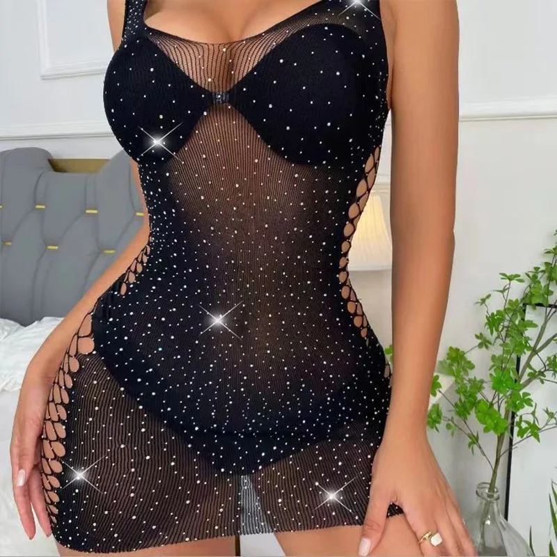 Новая женская майка с открытой спиной, сексуальный прозрачный комбинезон, страстное и соблазнительное женское нижнее белье