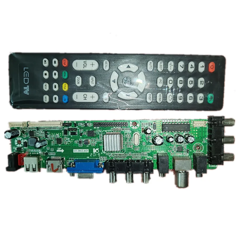 GT.3663.A01 Płyta główna telewizora LED RF+VGA+2AV+HDMI+USB dla rozdzielczości 1366x768