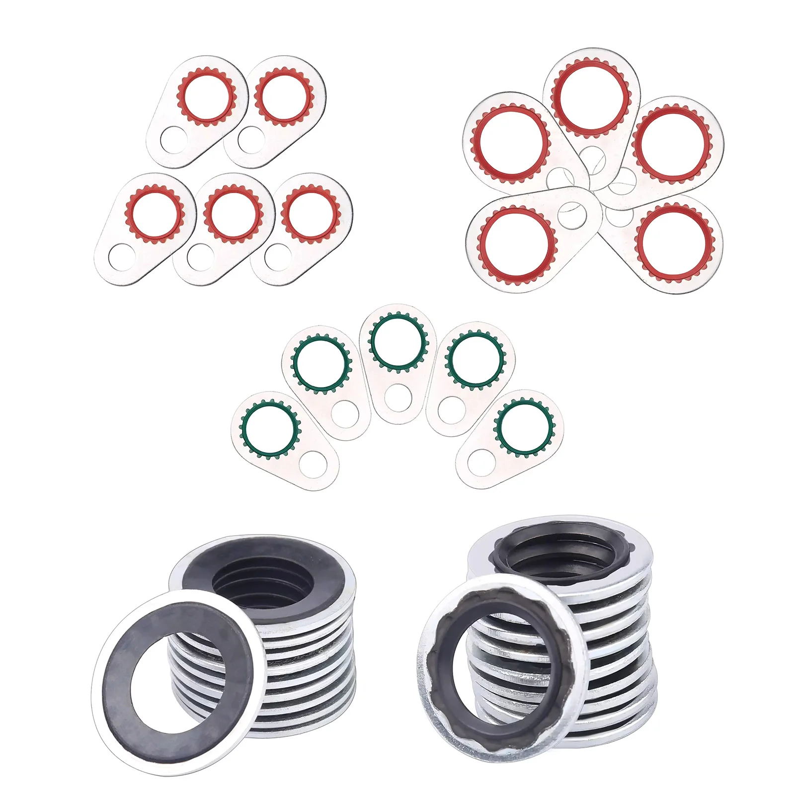 60Pcs/Set Car A/C System Compressor Gasket Seals Air Conditioning Compressor Port Seal Washer Auto Accessories Replacement Parts