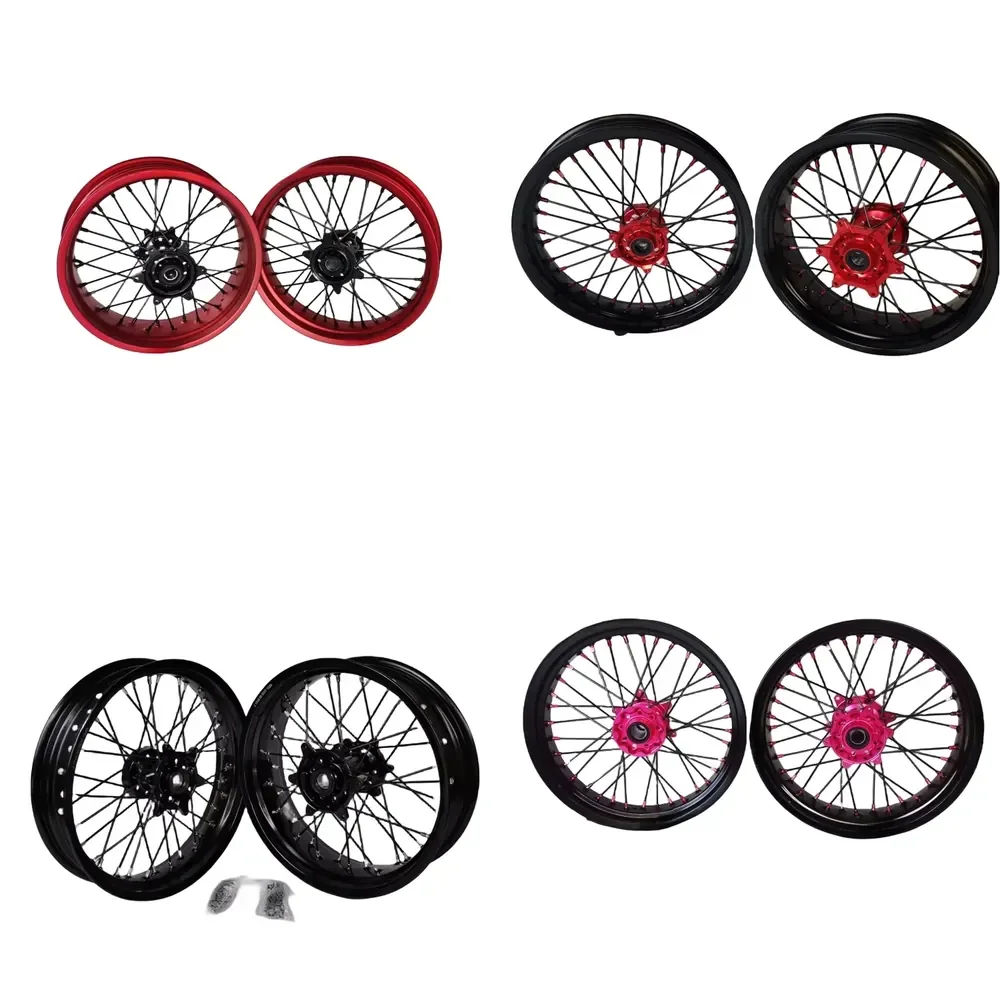 【Durable Practical Daria】 High Performance ULB 2021-2023 EC250 300 MC 250F Supermoto Wheels Rims Set Anodized