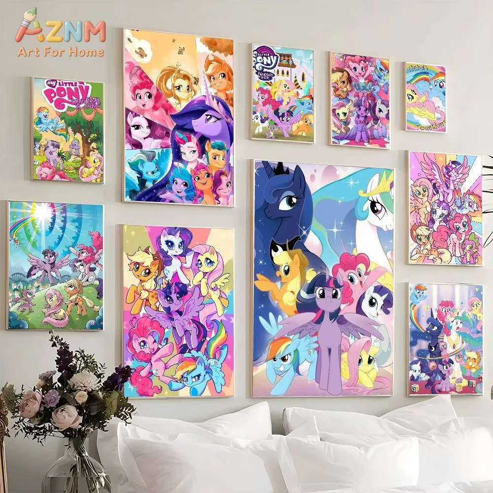 1pc  Cartoon My L-Little P-Pony Pink Classic Movie Posters HD Quality Poster Wall Art Study Nordic Home Decor