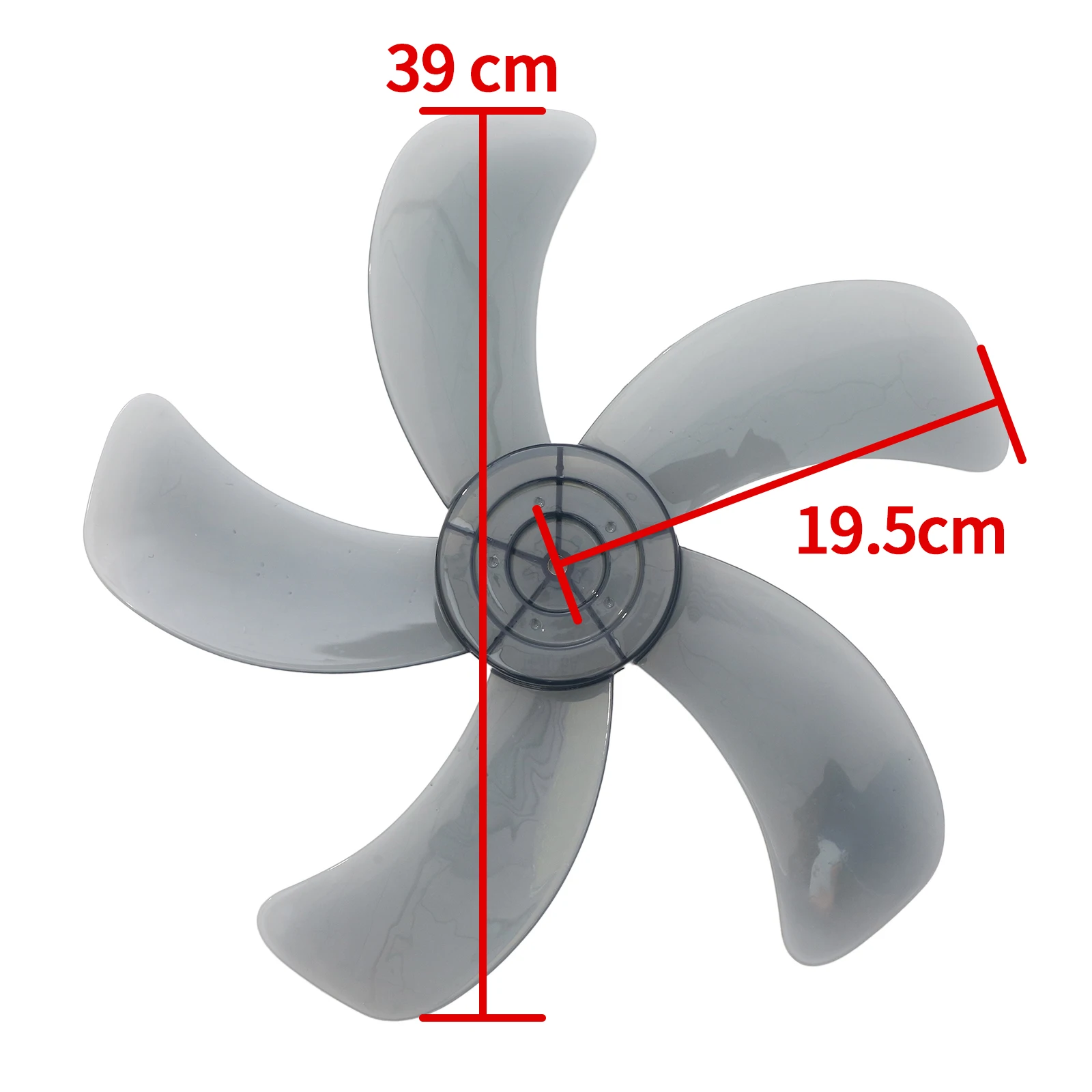 Universal Plastic Fan Blade with Nut Cover Replacements for Household Fans Standing Fans