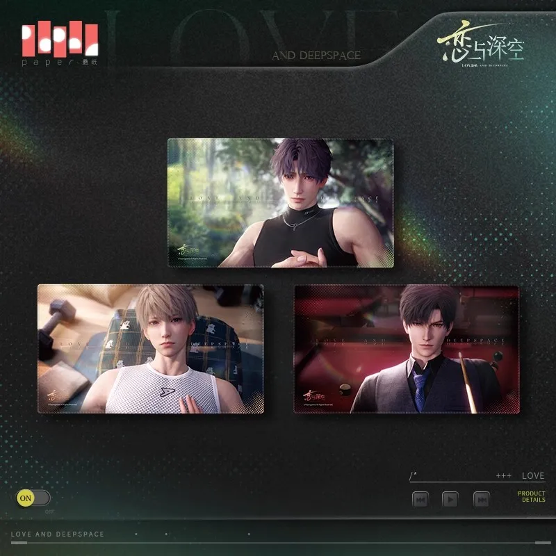 [Mensagem oficial] em estoque Jogo Love and Deepspace Heartbeat Rafayel Xavier Zayne Mouse Pad Conjunto de cartões fotográficos com crachá em folha de flandres