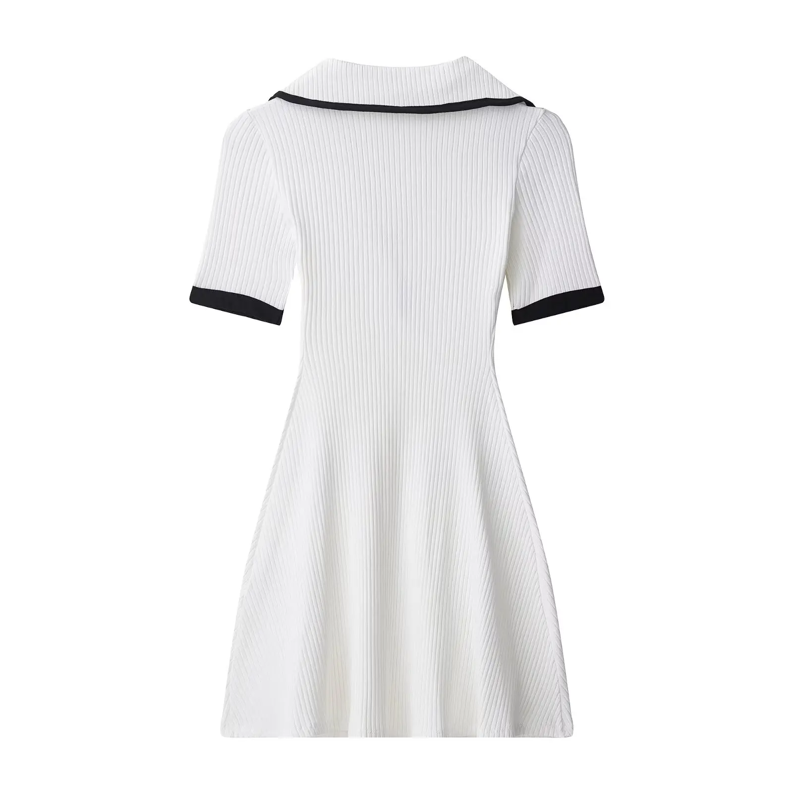 NINE ZA Damen Slim Fit Ort Sve Dr mit Metallknopf gerippter elastischer Rock lässig H-Version Sommer Faion Damen Cl...