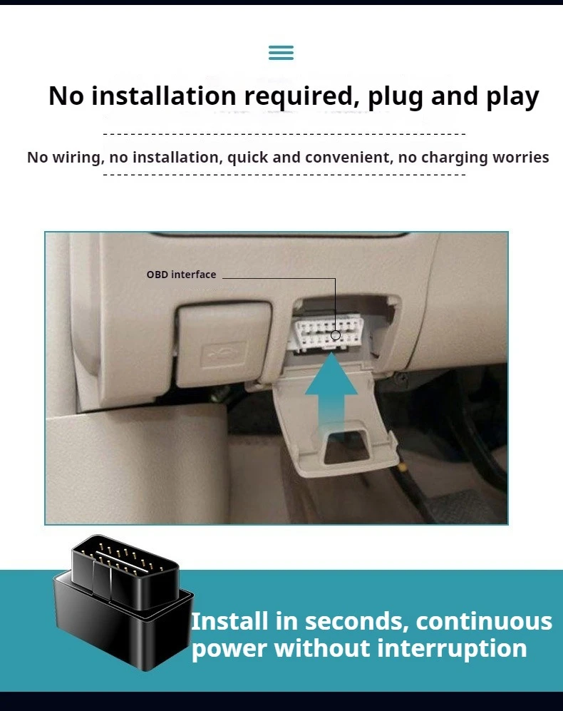 OBD2 GPS-Tracker für Auto, OBD2-Locator, Diebstahlsicherung für Autos, Anti-Verlust-Ausrüstung, Smart Tracker Finder, Abschaltalarm