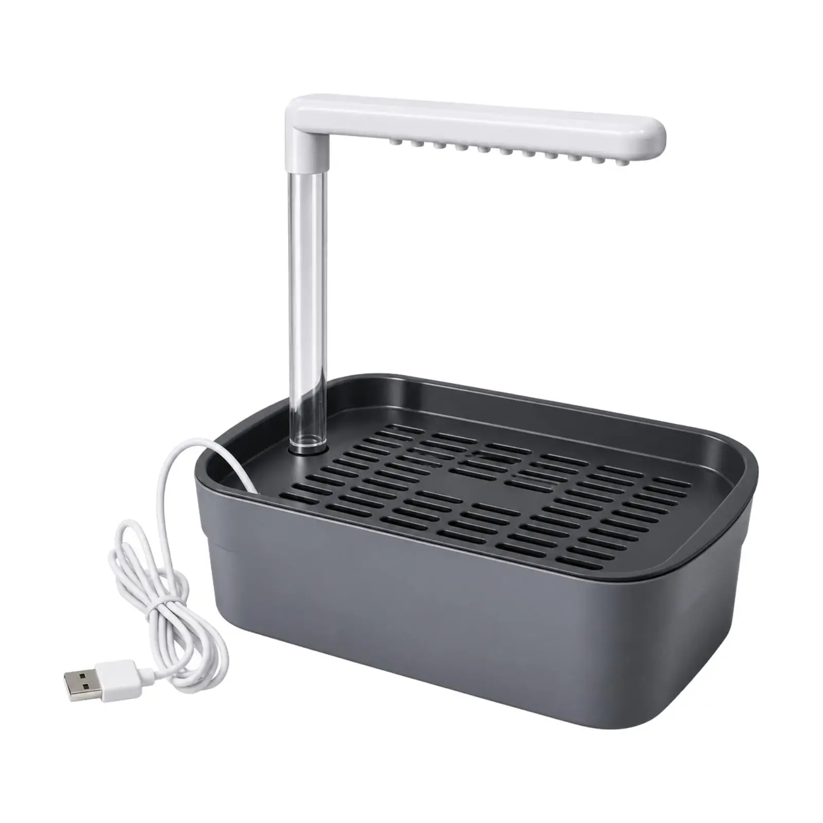 Compact Tabletop Bird Shower for Lovebirds and Parakeets Plastic Bathing Station with Water Pump