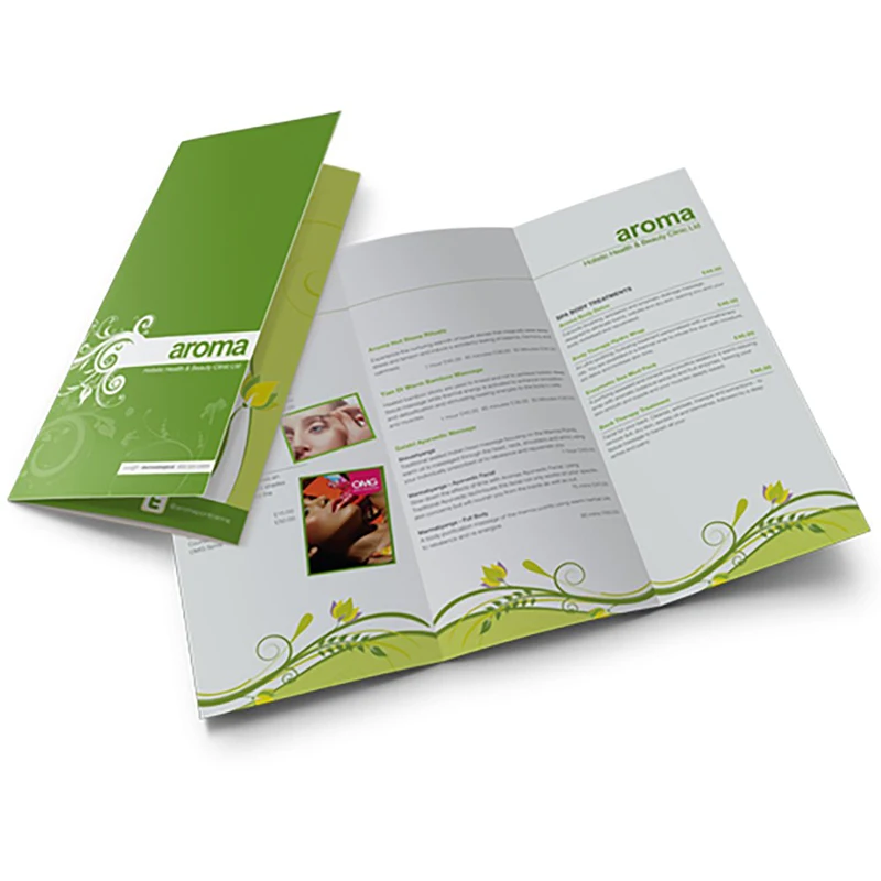 Flyers Printing Service, Fold Brochura Panfleto, Produto personalizado