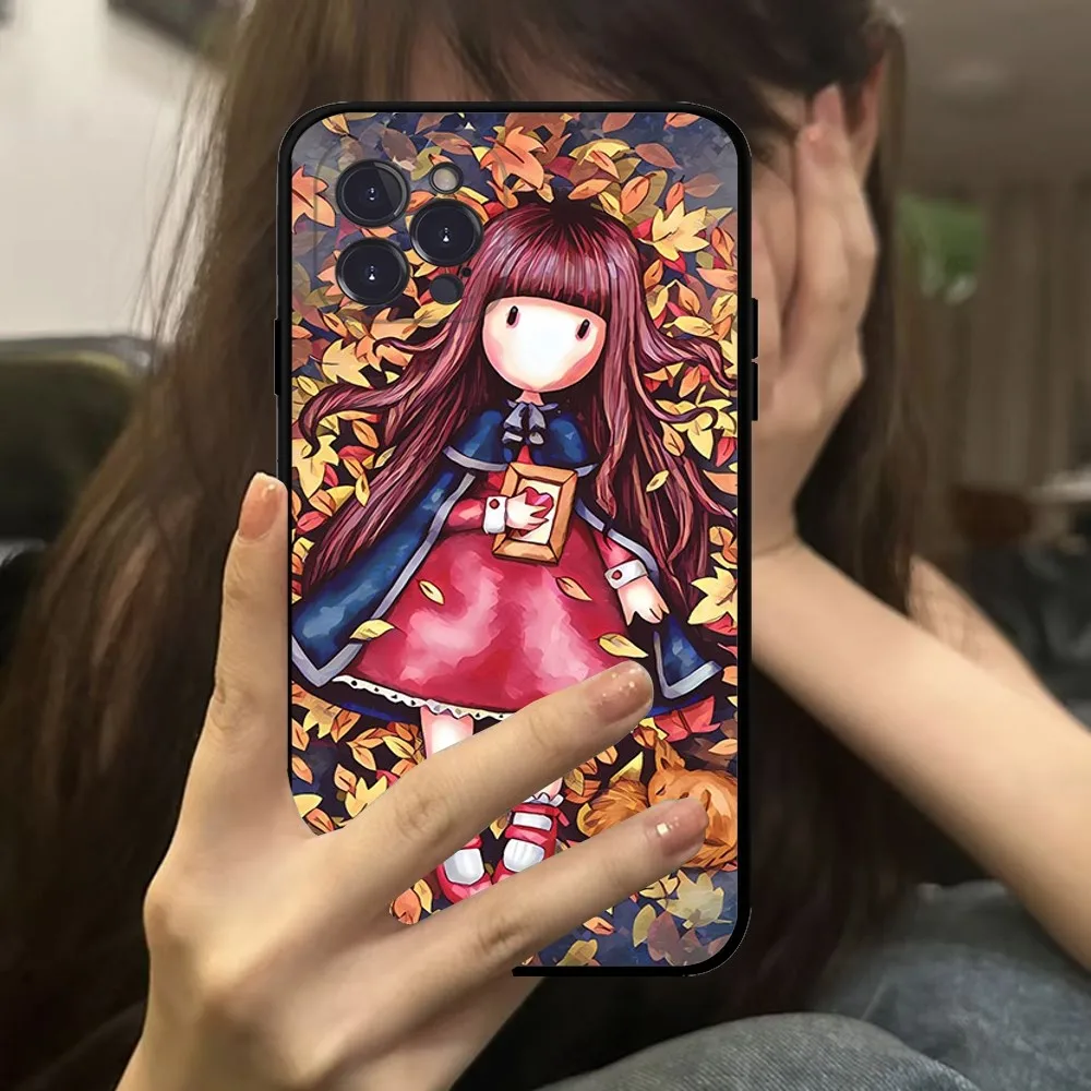 Cute Cartoon Girl Kid santoro_gorjuss Phone Case For iPhone 15 14 13 12 Mini 11Pro XS Max X XR SE 6 7 8 Plus Soft Silicone Cover