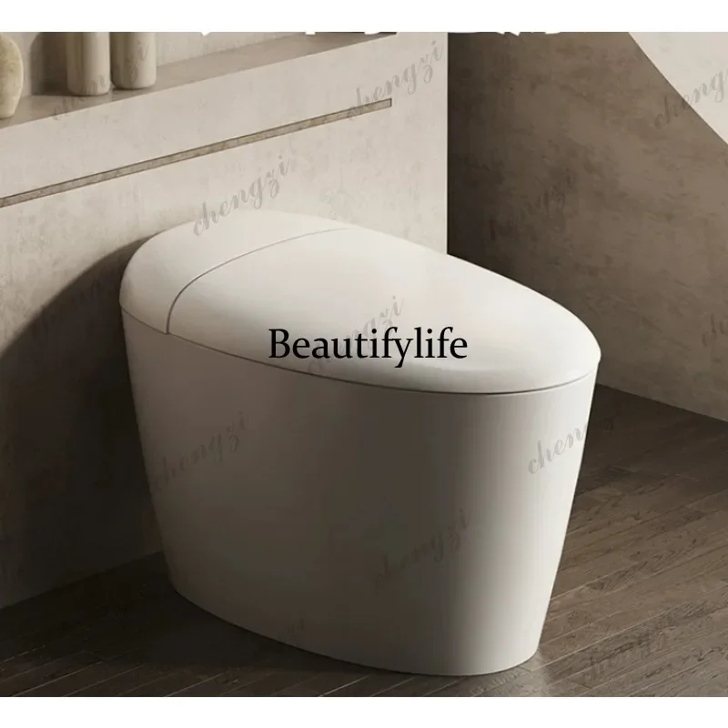 CC  Plug-in-free egg-shaped toilet, household straight flush toilet, no fear of trap pipe displacement