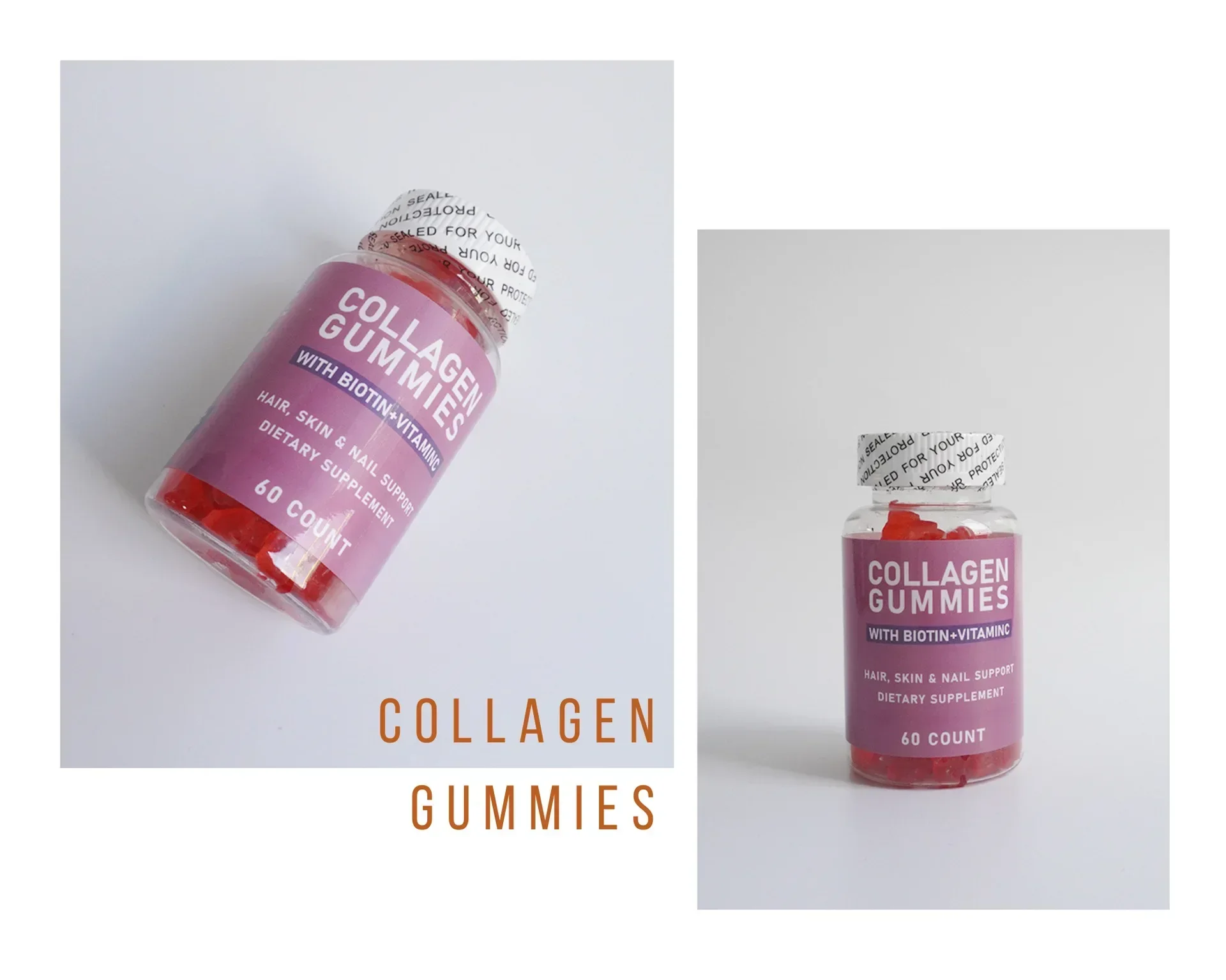 1 bottle of collagen gummies evenly brightens skin tone enhances immunity and improves skin condition