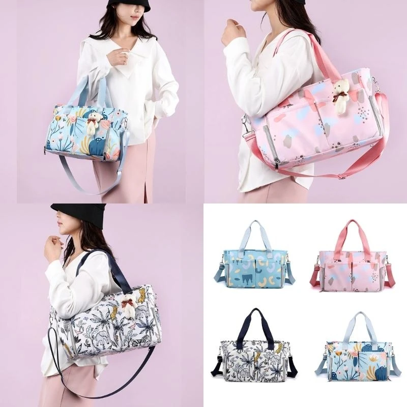 

J15U Large Capacity Storage Bag Portable Travel Carry Case Spacious Storage Organsier Bag for Modern Parenting Needs