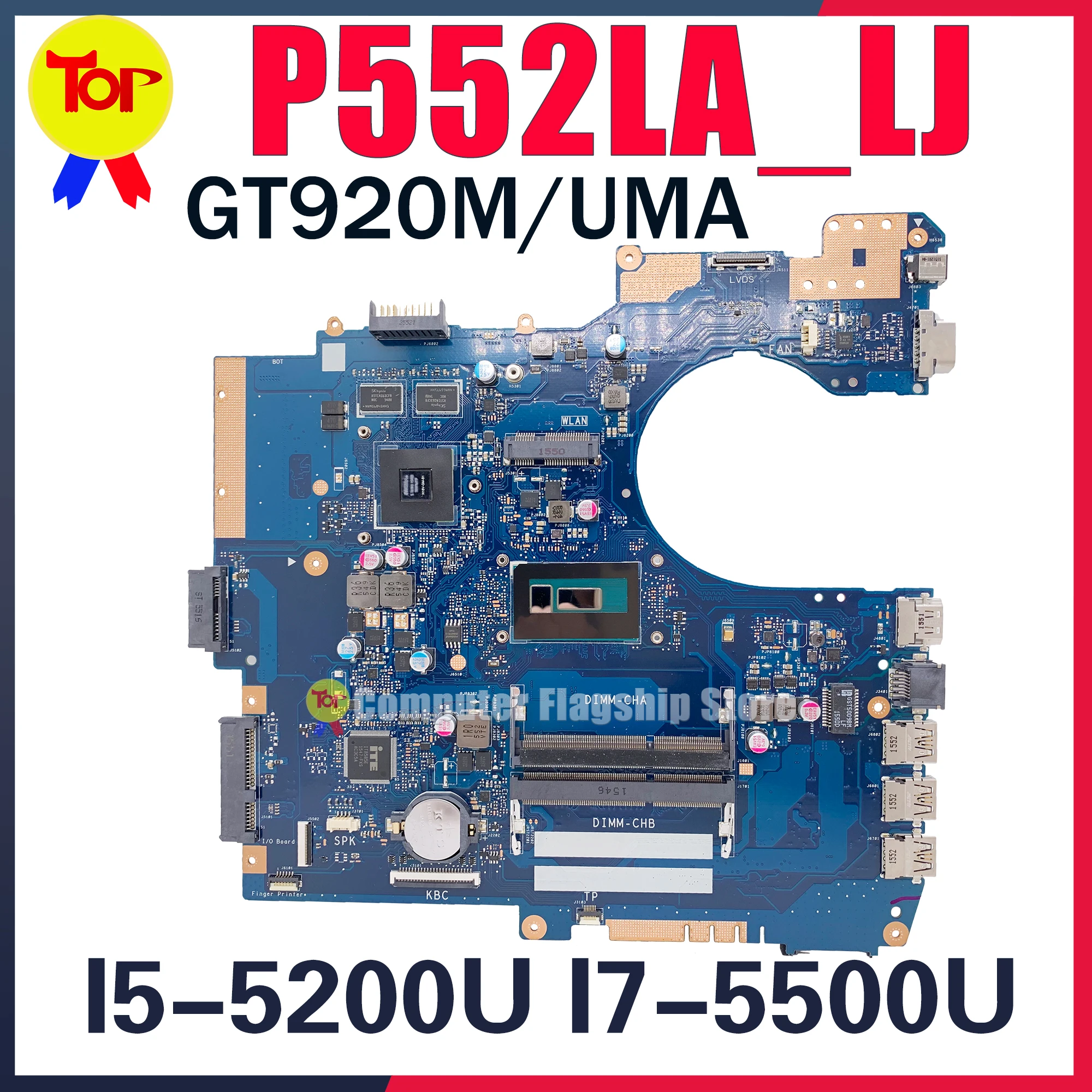 

P552LJ Laptop Motherboard For ASUS P552LLA P552L PE552L PRO552L Mainboard UMA OR GT920M I3 I5-5200U I7-5500U 100% Working