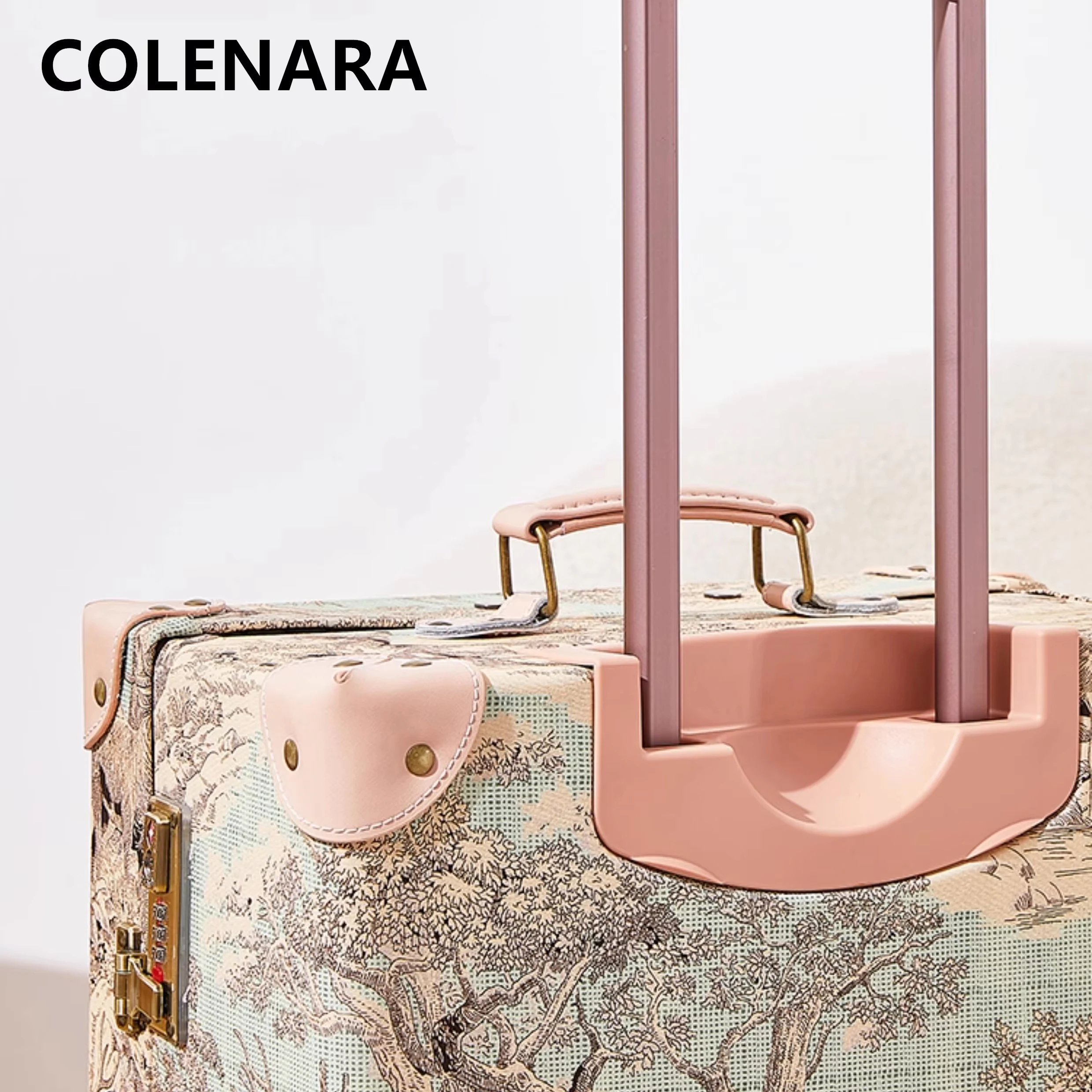 COLENARA Laptop Luggage Front Opening Boarding Box Aluminum Frame Trolley Case 20