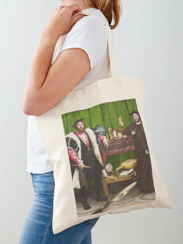 Hans Holbein the Younger - The Ambassadors (1533) Tote Bag tote bag custom hand bag Handbags women