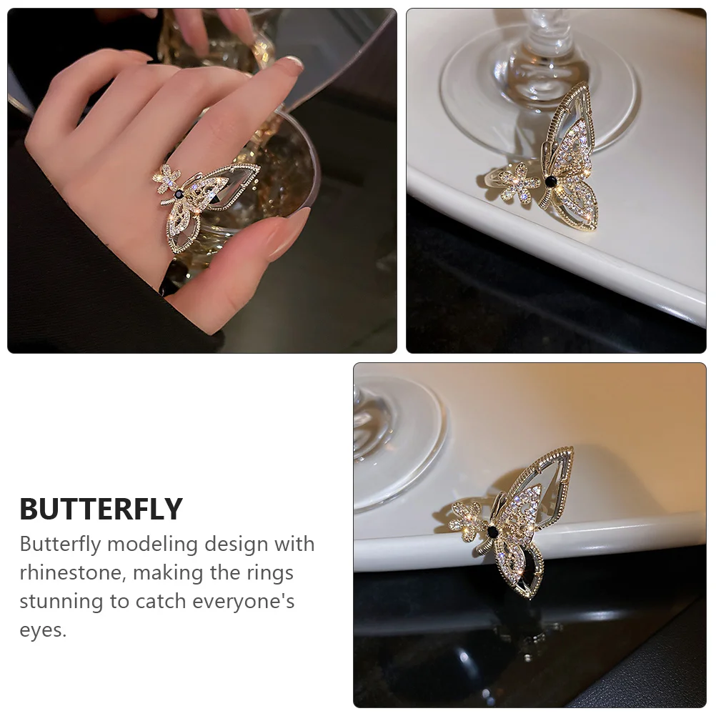 ダイヤモンドクリスタルリングリングナックルパーティーアクセサリーカフ亜鉛合金モデリング愛好家フィンガーバンド