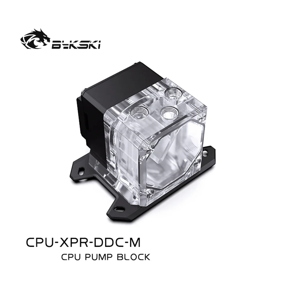 

BYKSKI CPU Block Pump Reservoir Combo,CPU-XPR-DDC-I Integrated AIO PWM Pump Water Cooler for INTEL 115X AMD AM3 AM4 X99 X299