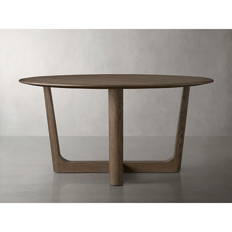 @#Customize  Luxury Handcrafted Indoor Home Furniture Rennes Base Wooden Round Dining Table