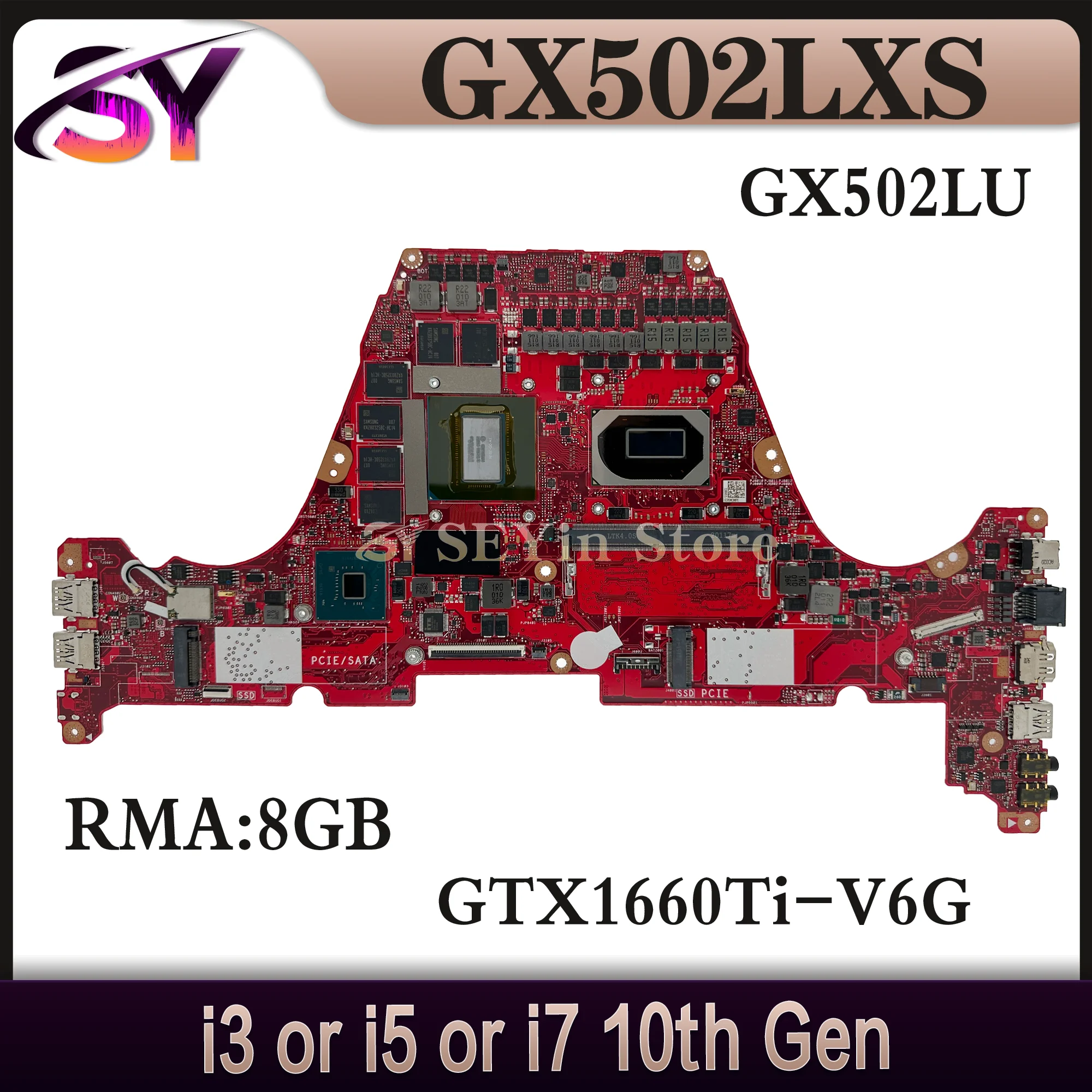 Mainboard For ASUS GX502LXS GU502LV GU502LU GU502LW GX502LWS GX502L GU502L Laptop Motherboard i5 i7 i9 10th Gen