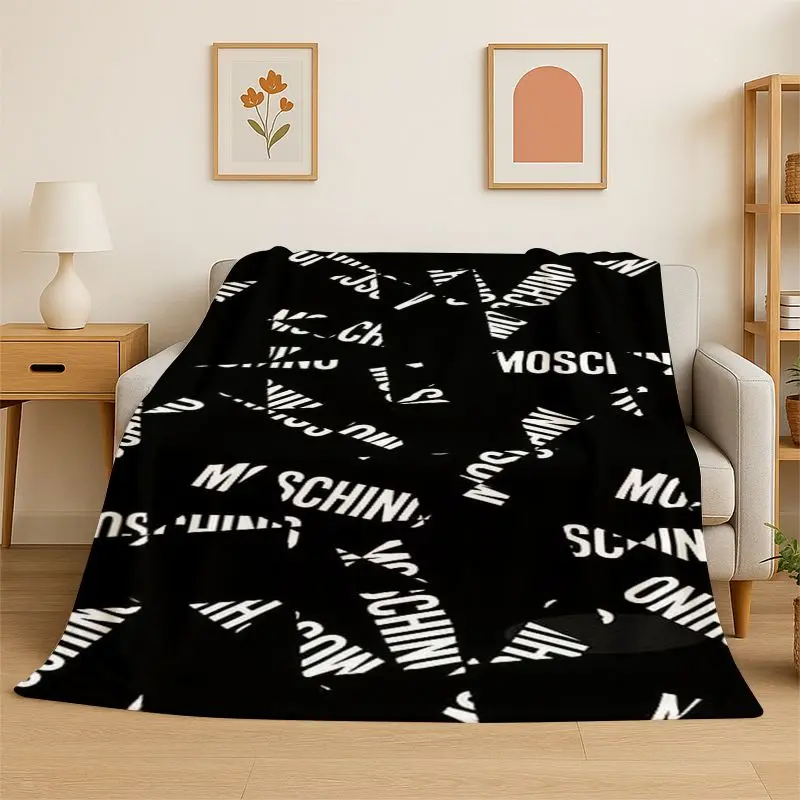Classic M-Moschino Cartoon Bear Soft Flannel Throw Blanket,Cozy Blanket for Bed,Couch,Sofa,Bedroom,Living Room,Travel,Picnic kid