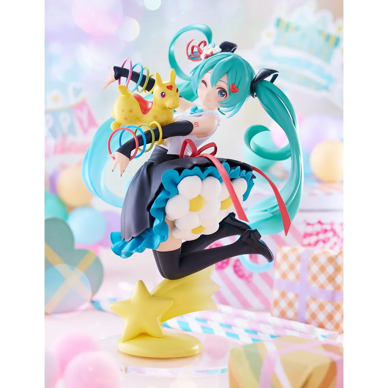 Hatsune Miku Figure TAITO Artist Hatsune Miku×Rody Pony 39 Joint Commemorative Genuine Figma Model Doll Toy Desktop Ornament