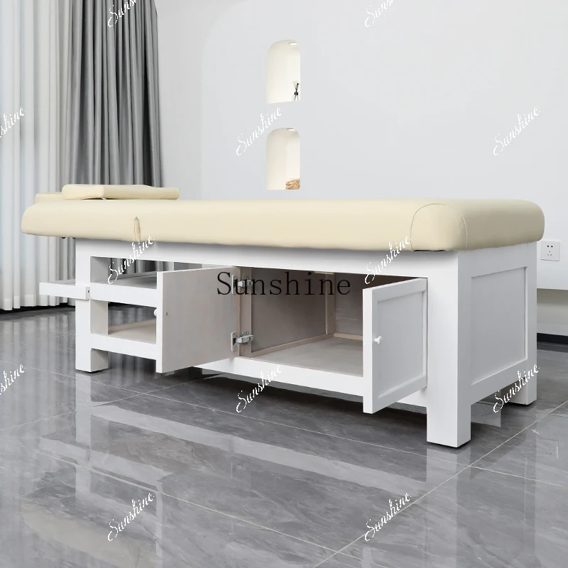 Massage boning bed Massage push back Multifunctional locker Solid wood bed  TF