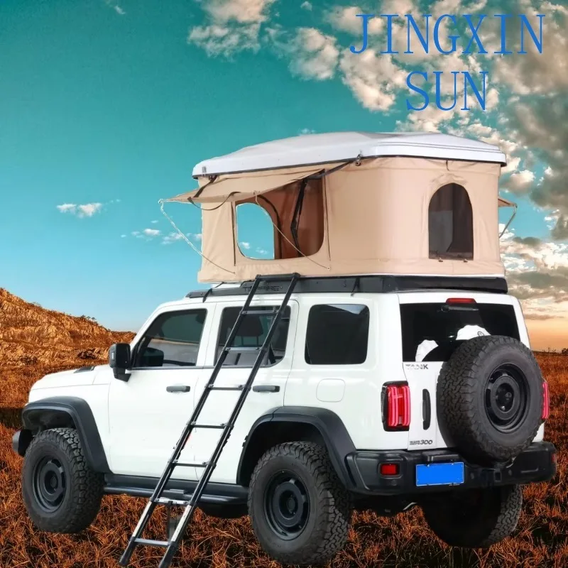 Large 4-sided window aluminum ABS roof hard shell automatic roof tent outdoor camping 4 people