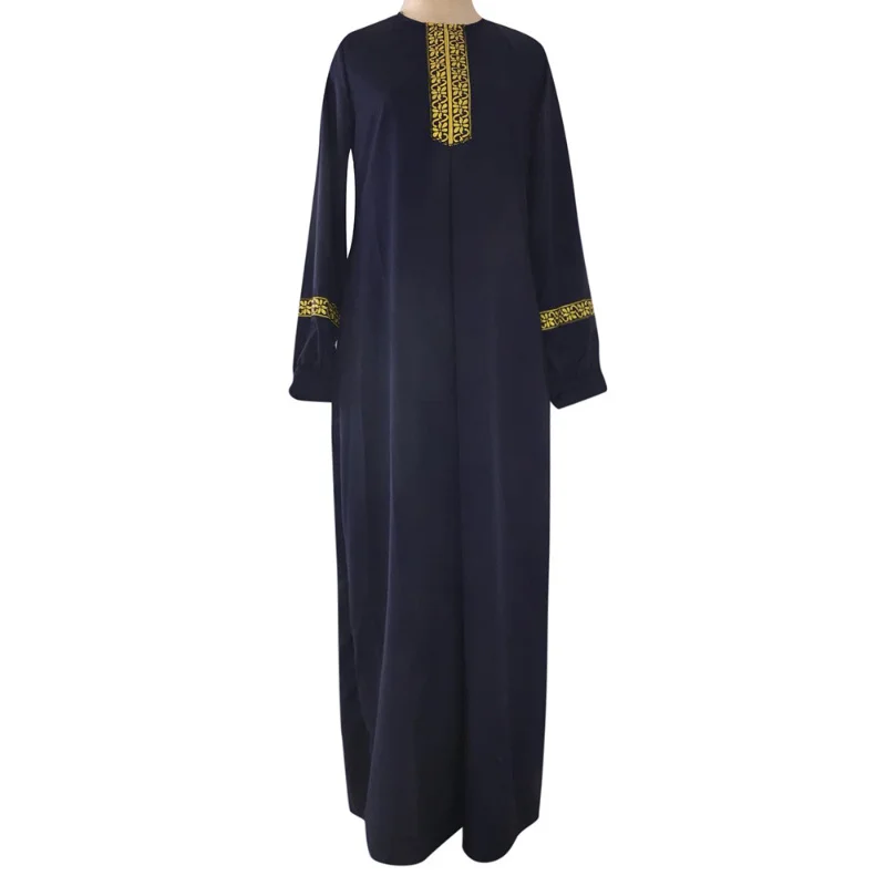 Muslim Ethnic Style Print Abayas Plus Size Dubai Dresses For Women 4xl 5xl Long Sleeve Loose Casual Robe Fashion Ramadan Dress