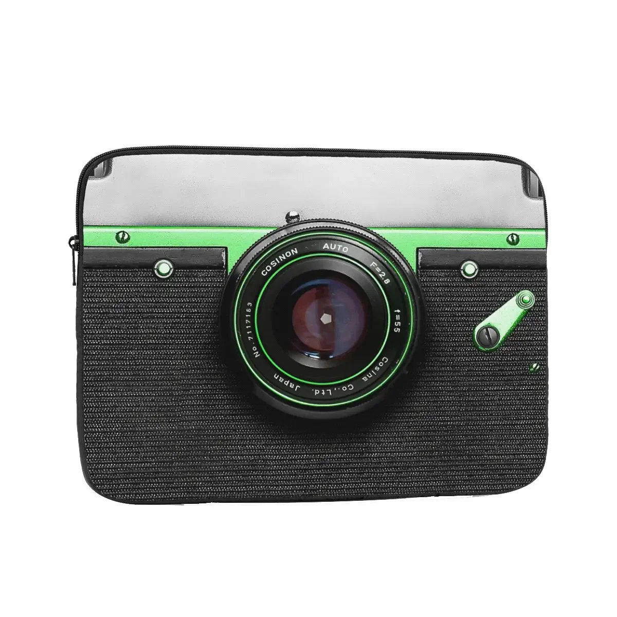 Retro Camera with Emerald Design for Funny Vintage Photographer Gift Computer Ipad Laptop Cover Case Laptop Sleeve Bag Pouch