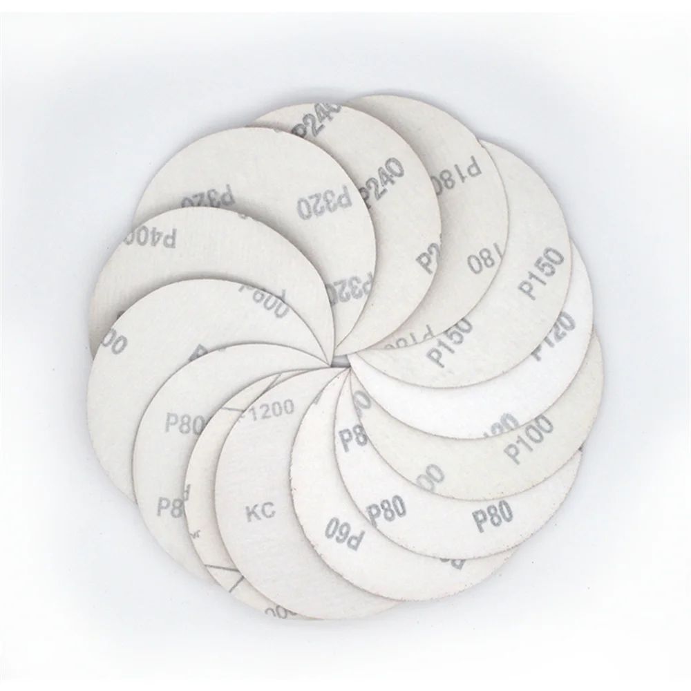 10 Pcs 5 "นิ้วอลูมิเนียมออกไซด์ Sander กระดาษทราย Sanding Paper Hook และ Loop 40ถึง2000กรวดบดและขัด