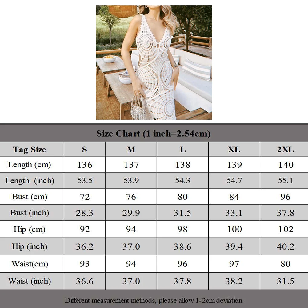 Knitted Beach Dress Women Holiday Outfits Sexy Hollow Out Sleeveless Slim Long Dress Summer Elegant Backless Maxi Dress