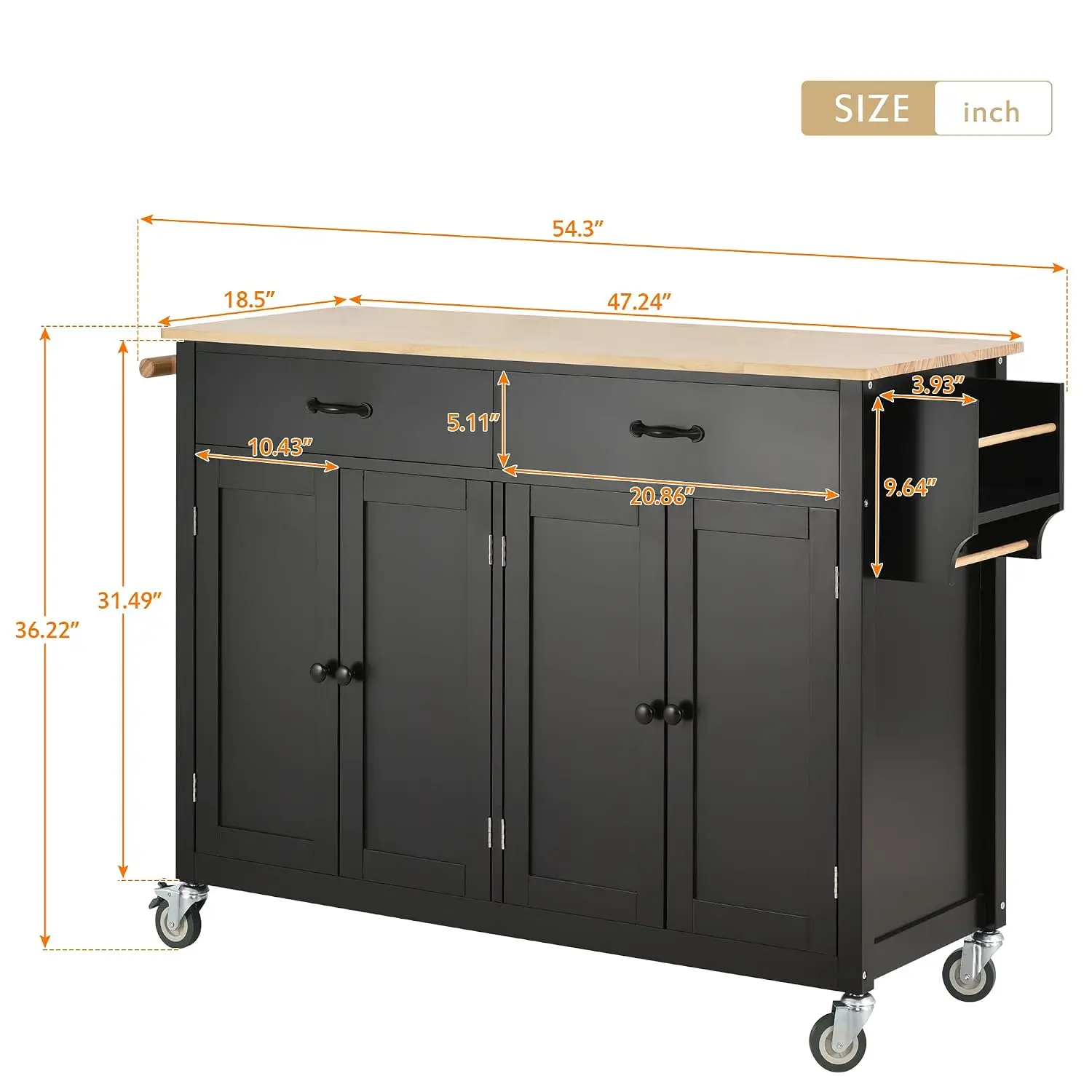 Thumbnail 2 - #6 Low Price Kitchen Island Carts Deals