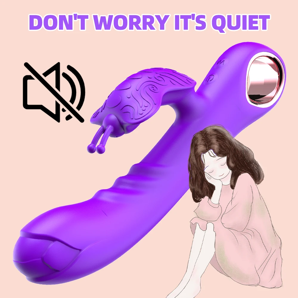 Dildo Butterfly Vibrator Rose Vibrating G-Spot Clitoris Stimulator Adult Female Women Sex Toy Dildo Vagina Massage Wand Sexy Toy