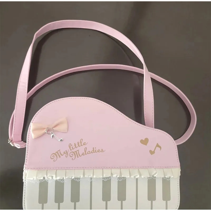 Polka Dot Piano Key Umhängetasche, große Handtasche in Kontrastfarbe, Y2k JK Mädchen-Aktentasche, Damen Wave Point Bowling-Einkaufstasche – Detail 31