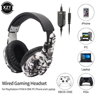 Camouflage Gaming Headset 3.5mm AUX Jack Wired Headphones Gamer Cool Game Headphone With Microphone For PS4 Xbox One PC Phone