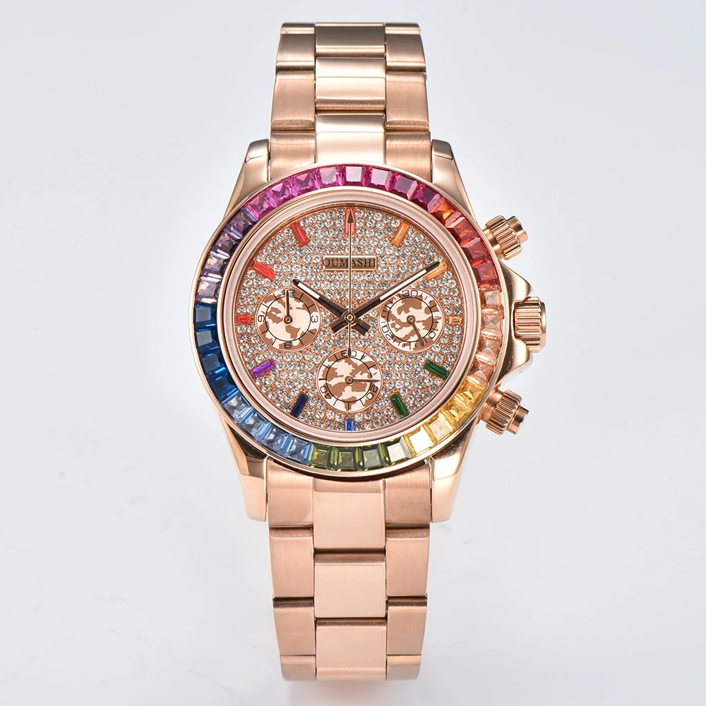 Custom Logo Rainbow Quartz Watch