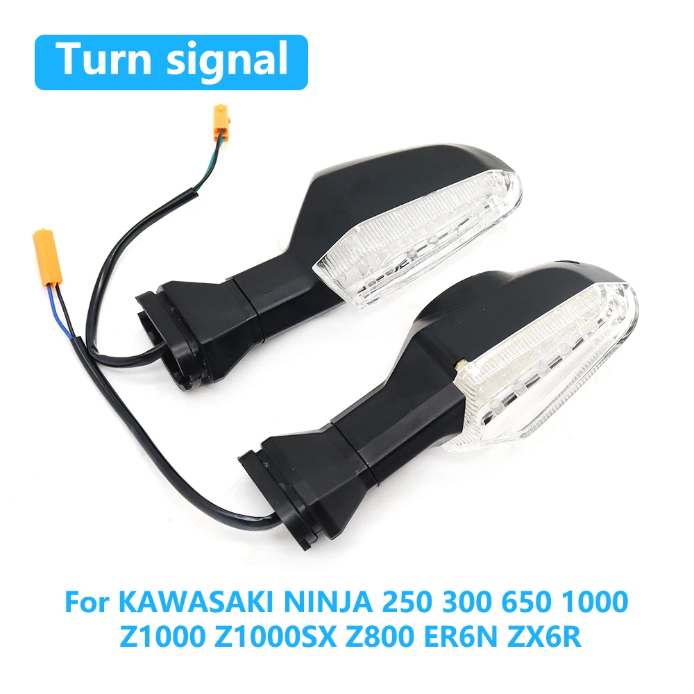 

Motorcycle Turn Signal Light Indicator Blinker Lamp Waterproof For KAWASAKI NINJA 250 300 650 1000 Z1000 Z1000SX Z800 ER6N ZX6R
