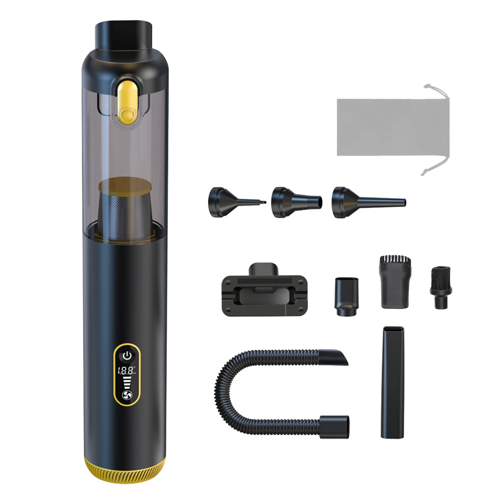 

Car Vacuum Cleaner Cordless Handheld Max 18000Pa Suction 4 in 1 Multi Functional Portable Vacuum for Home Car Office