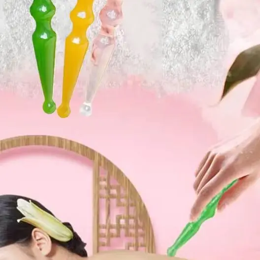 

Двуглавая ручка из смолы, точечный массаж лица, инструмент для массажа глаз и лица для ухода за кожей и красоты, ручной массажный инструмент