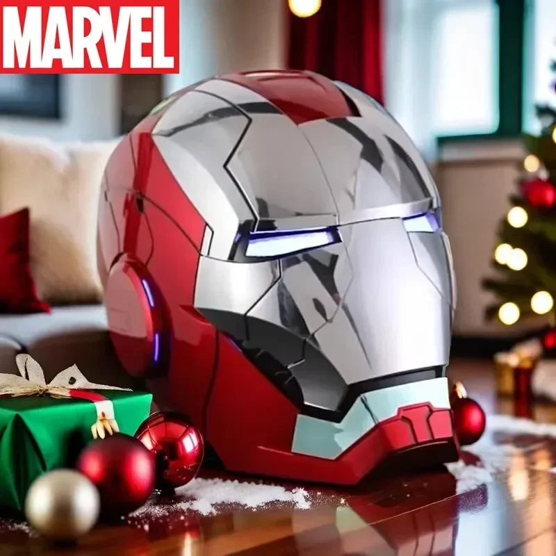 Marvel Electric Iron Man 1:1 MK50 MK5 Helmet Voice Control Eyes With Light Model Toys For Adult Technology Wearable Xmas Gift