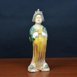 Antique Porcelain Collection Luoyang Ceramics Tang Sancai Tang Lady Figure