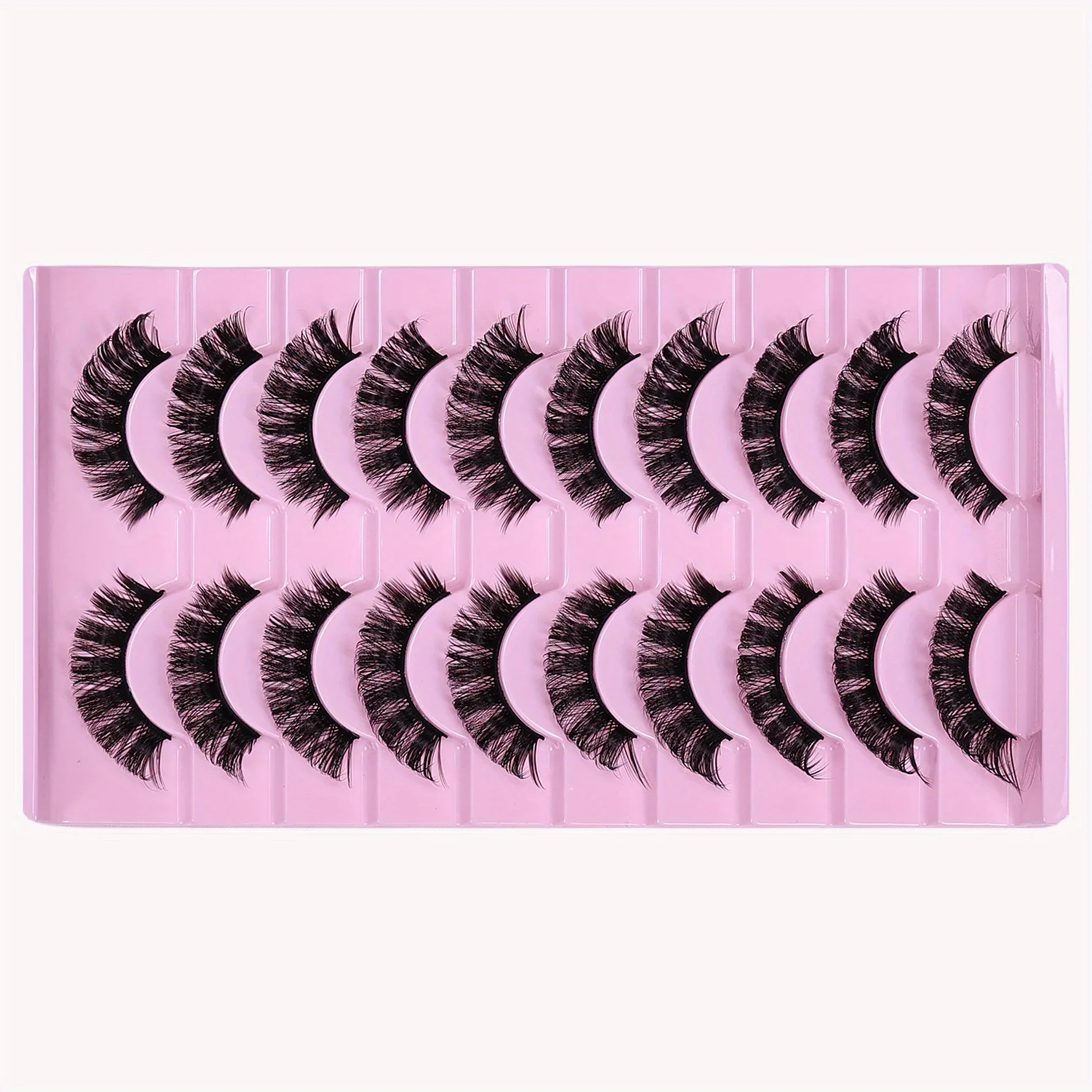 60Pairs/6Pack DD Krul Russische Strip Wimpers Pluizige Volume Valse Wimpers DD Krul Dramatische Rommelige Faux nertsen Make Up Nep Wimpers