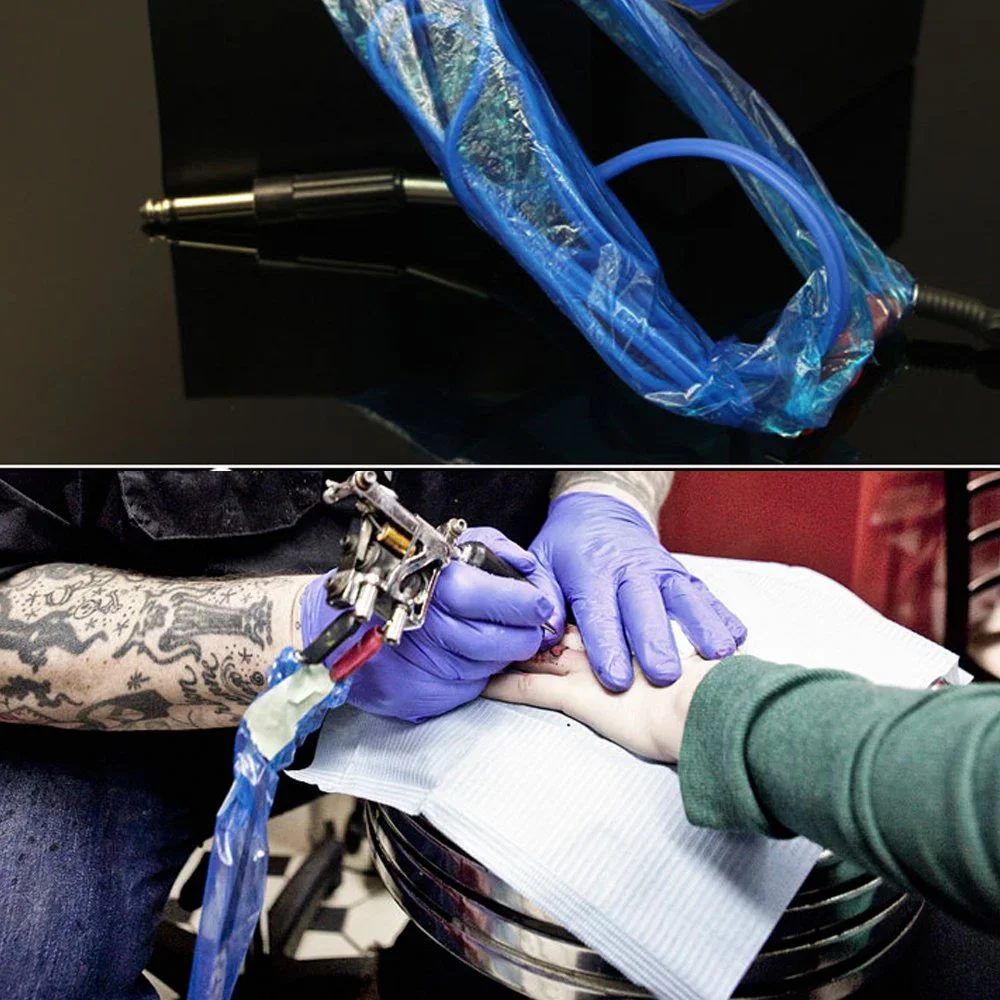 100 Stück Einweg Tattoo Clip Cord Ärmel umfasst Taschen liefern Tattoo Maschine Schutz Taschen Tattoo Zubehör Medizin Kunststoff