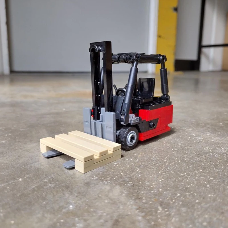 

MOC 156 шт. вилочный погрузчик, классический городской вилочный погрузчик, подарки, детские творческие строительные блоки, игрушки-строители Вилочный погрузчик