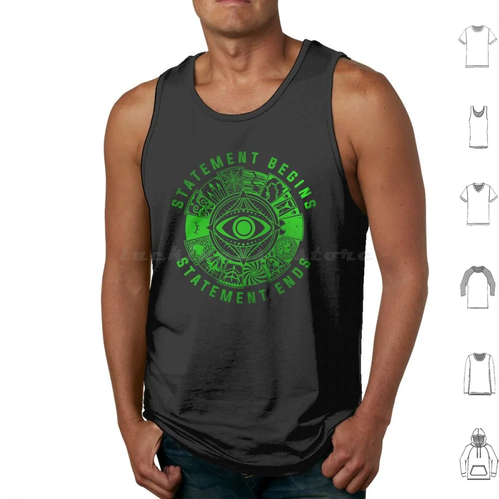 Fears Wheel-Statement Begins Statement Ends Tank Tops Vest Sleeveless Fears Wheel The Magnus Archives Magnus Archives Wheel