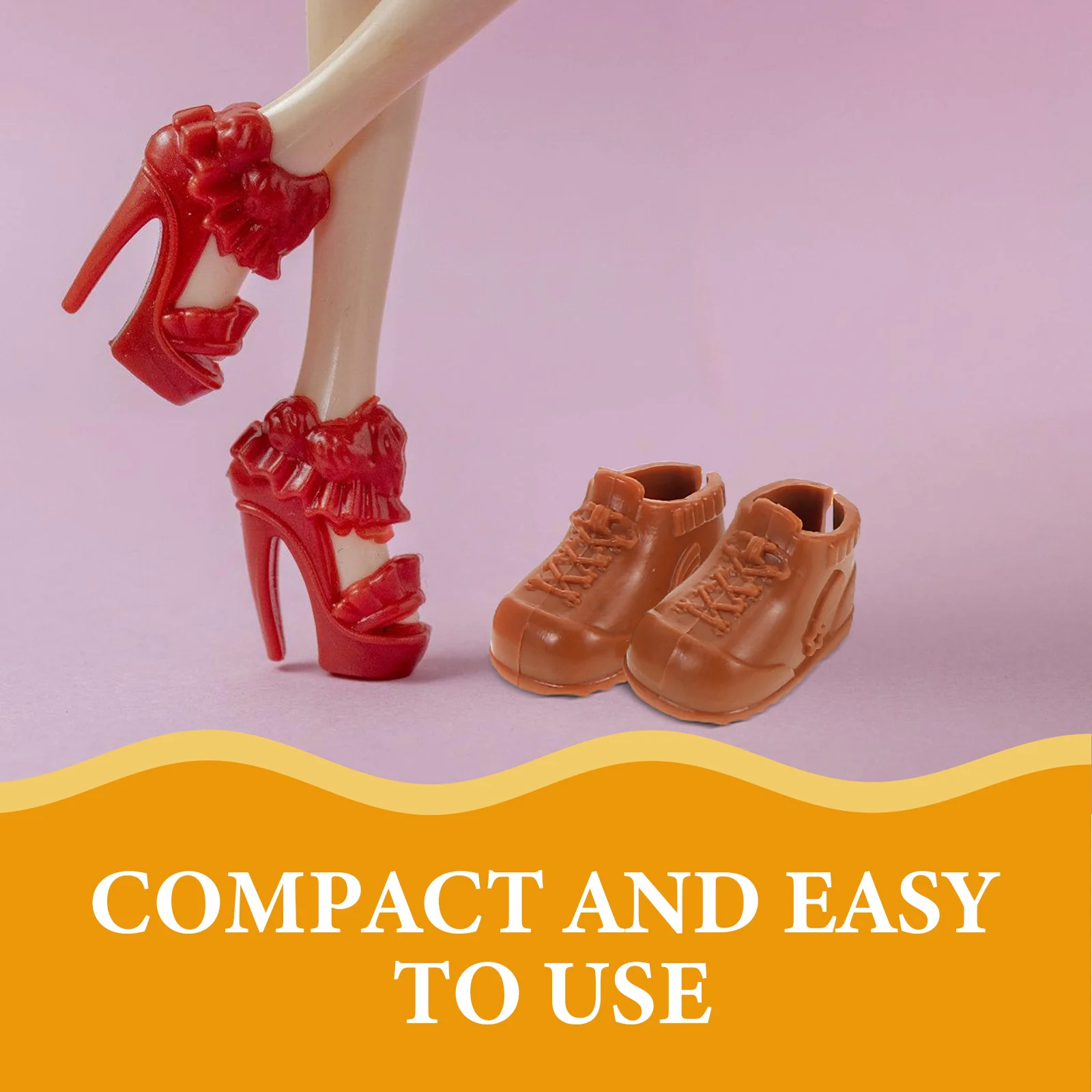 12Pairs أحذية مصغرة عالية أعلى حذاء رياضة تصميم صالح 17 سنتيمتر دمية مصغرة اكسسوارات Playset ديكور منزل صغير الدعائم #5