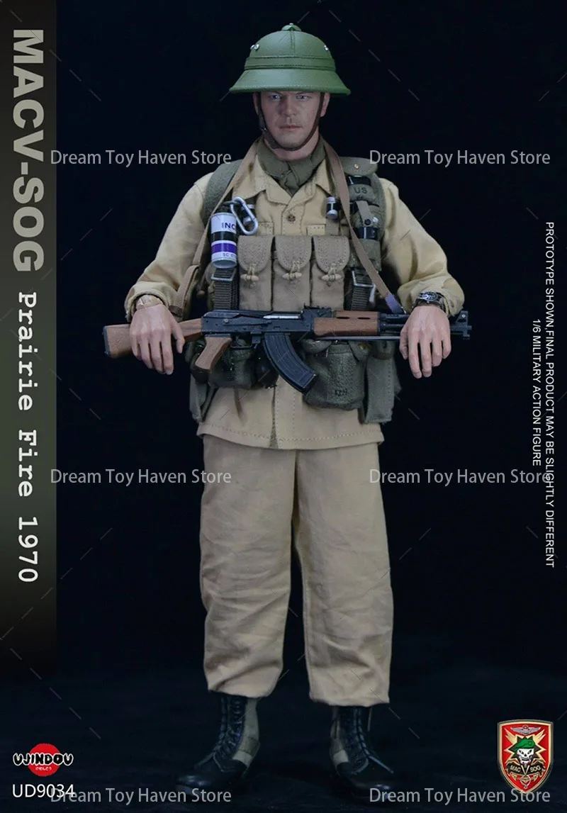 UD9034 1/6 스케일 남성 군인 MACV-SOG 프레리 파이어 1970 베트남 전쟁 미국 군사 12인치 액션 피규어 인형 모델 장난감 선물