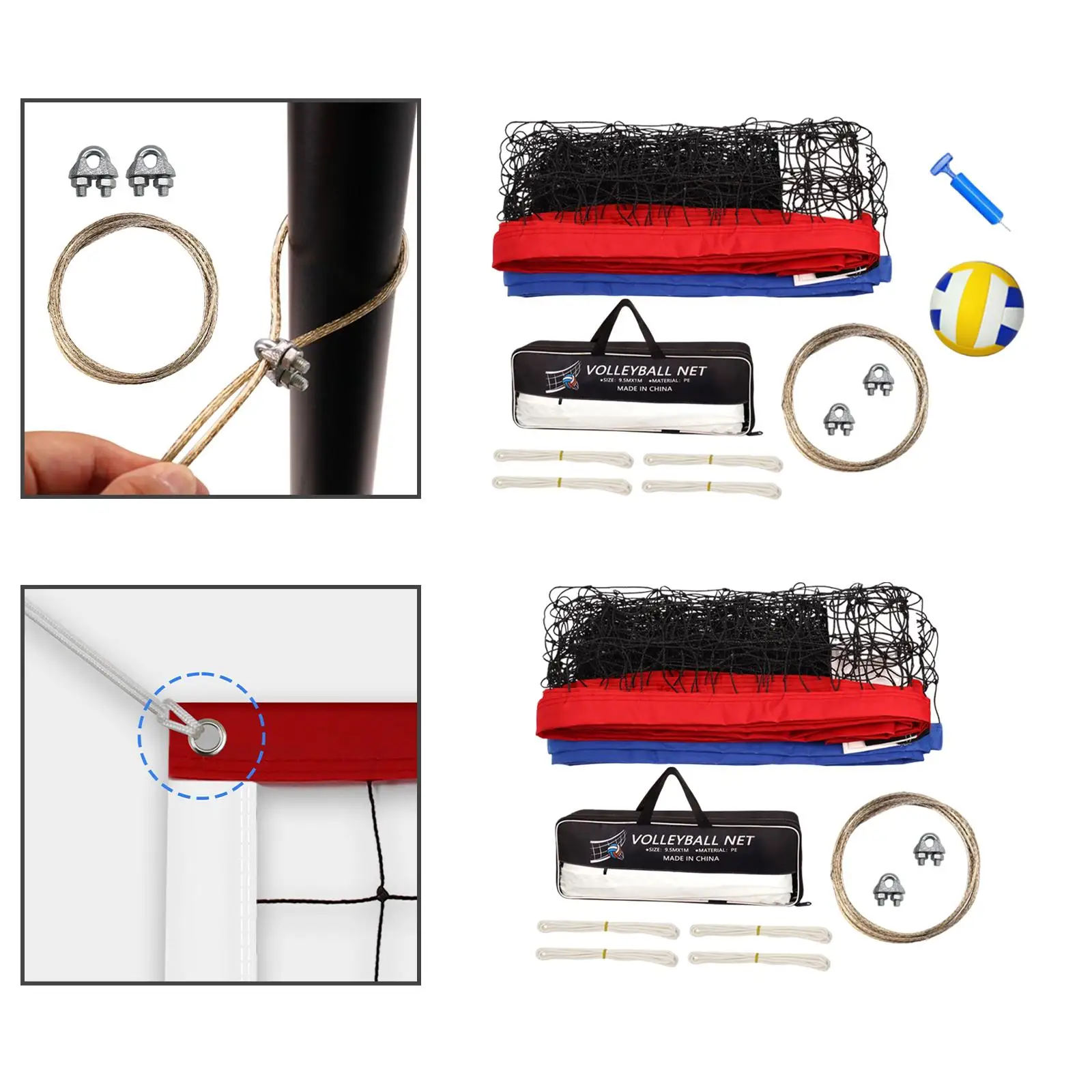 

Professional Volleyball Net Heavy Duty for Park Beach Pool Indoor Outdoor